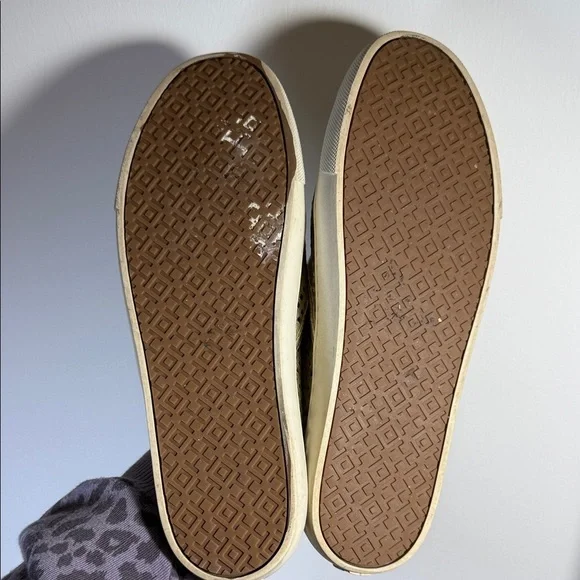 Tory Burch Metallic Gold Perforated Slip-Ons, Women’s 8.5 - Picture 5 of 5